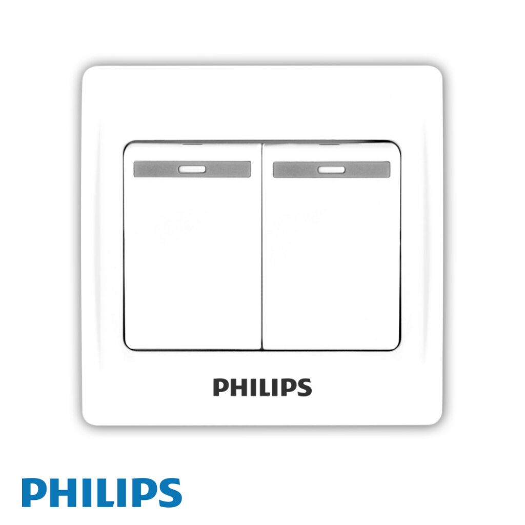 PHILIPS 2 Gang Light Switch Eco Series 37549 Islamabad Lights